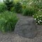Decorative Outdoor Weather-Resistant Artistic Artificial Faux Stone Rock, Garden Patio Granite Grey Fiberglass Stone
